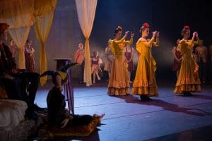 Aurora, Thale og Embla danser flamenco- Froskeprinsen 2018