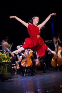 Johanne på nyttårskonserten 2019 med Bærum Symfoniorkester